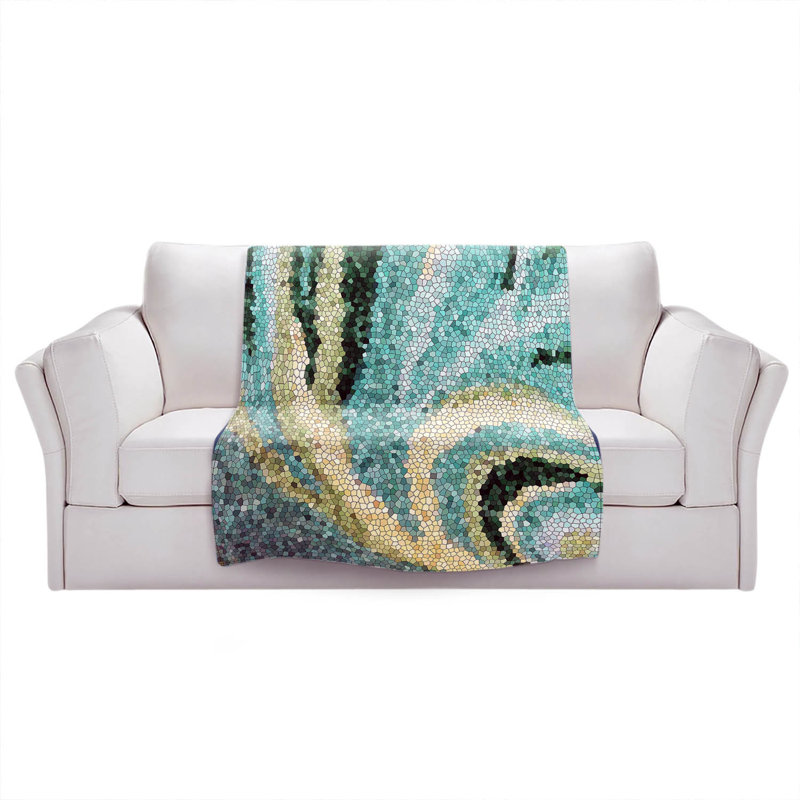 Hand Woven Throw Blanket, 68" W x 80" L