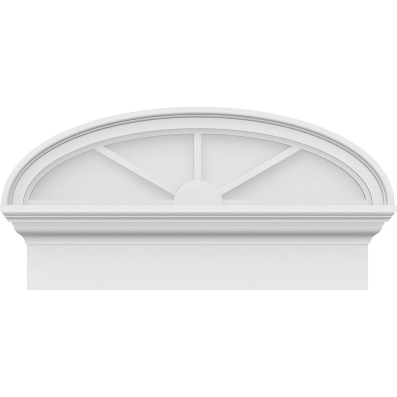 Fronton elliptique à 3 rayons de qualité architecturale en PVC, null