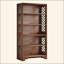 Bibliothèque vintage 6 niveaux Mid-Century brune pour le salon, le bureau, la chambre à coucher