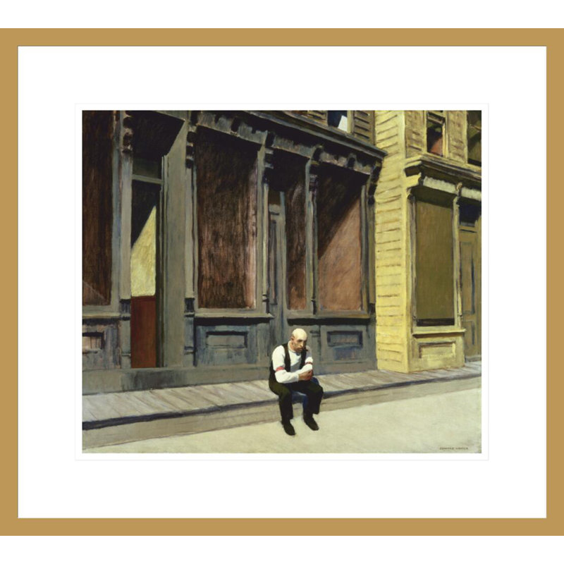 «Sunday» par Edward Hopper, impression giclée sur cadre, H 17,75 po x l 19,72 po