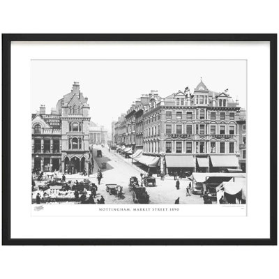 Nottingham, Market Street 1890 1 Piece Single Picture Frame Wall Art