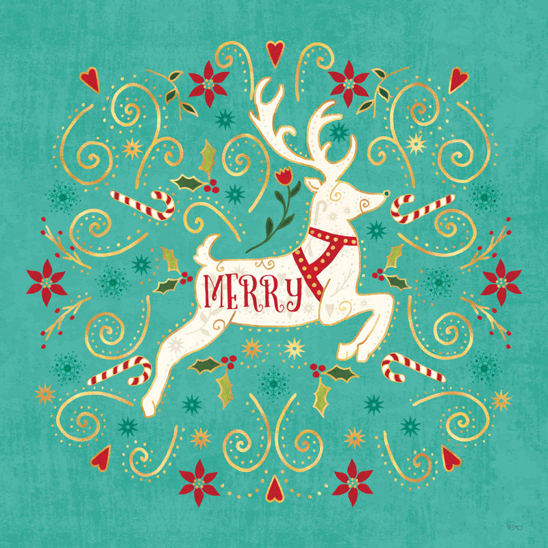 Otomi Holiday VIII - Wrapped Canvas Painting, 51cm H x 51cm W x 3.8cm D