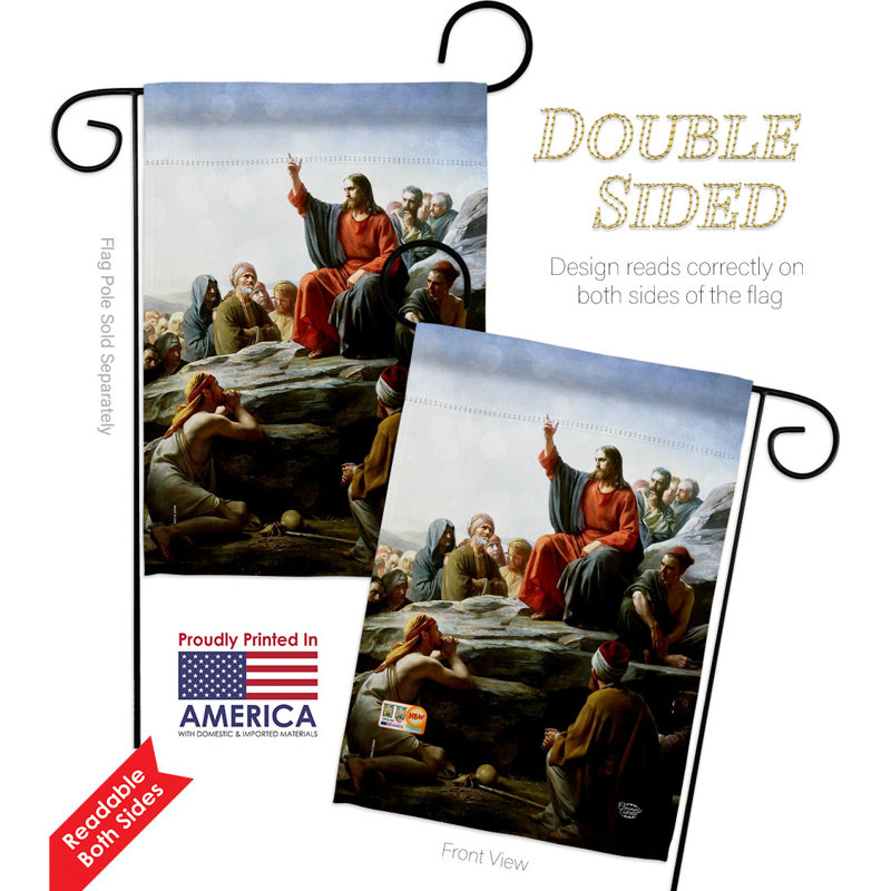 Ensemble de drapeaux en polyester 18,5 x 13 po The Sermon on the Mount