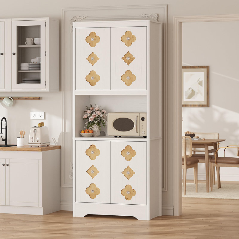 Armoire de cuisine Mid Century, Blanc