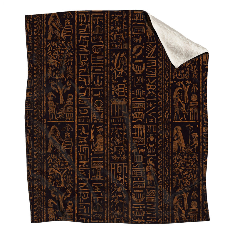 Couvertures de Hiéroglyphes de l'Egypte ancienne, L 60 po x H 80 po