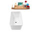 Baignoire autoportante 51 "avec drain interne Streamline-101412785