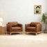 Nels 33.07'' Wide Top Grain Genuine Leather Club Chair(set Of 2)