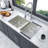 16 Gauge Stainless Steel Undermount Double Bowl Kitchen Sink With 9 Inch Deep Sink