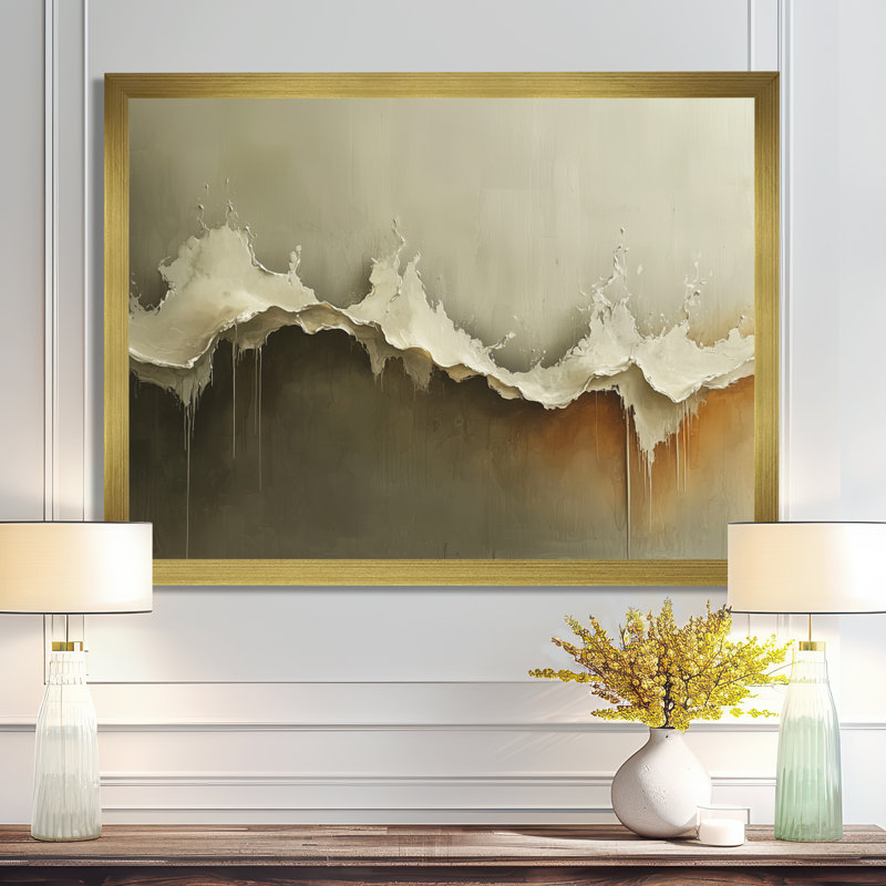 «Cullompt Ephemeral Pathway» - Peinture murale, Reproduction encadrée d'une seule photo, H 12 po x l 20 po, Doré