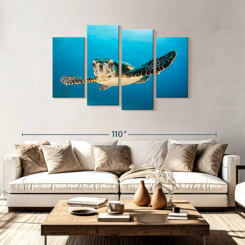 Brampt Underwater Baby Turtle, 48" H x 75" W