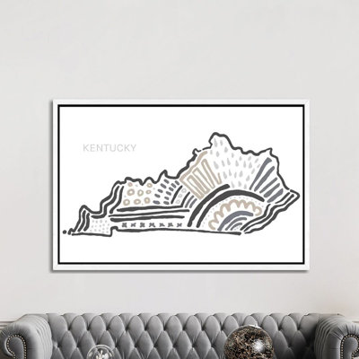 Kentucky In Black And White - Print on Canvas
