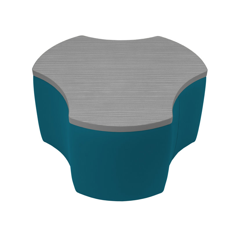 Table de repose-pieds revêtue Pro Series de 18 po de hauteur, Bleu sarcelle / Gris