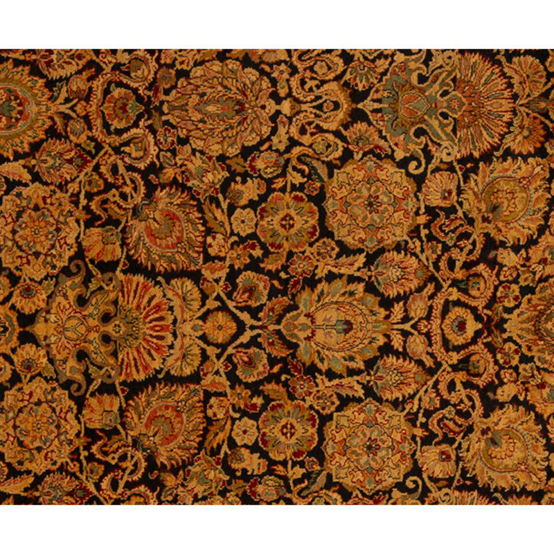 High-Quality Hand-Knotted Navy And Red Area Rug