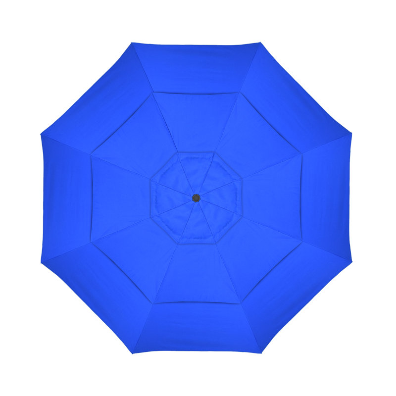 Parasol de marché Broadmeade octogonal Sunbrella, Tissu performance bleu royal