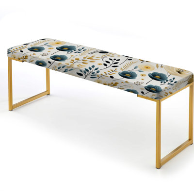 Banc rembourré or