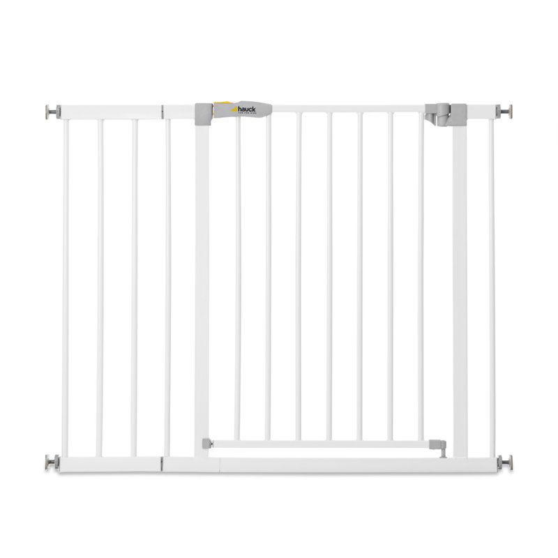 hauck 59727 Open N Stop KD Pressure Fit with 8 Inch Extension Baby Gate, White, 30.31'' H x 39.76'' W x 1.57'' D