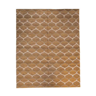 Geometric Area Rug in Brown