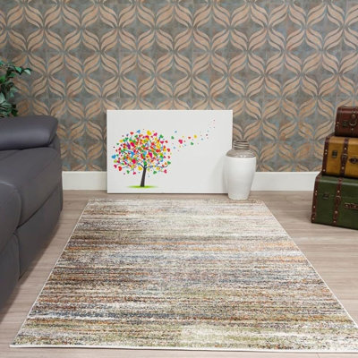 Abstract Machine Tufted 220cm X 160cm Area Rug