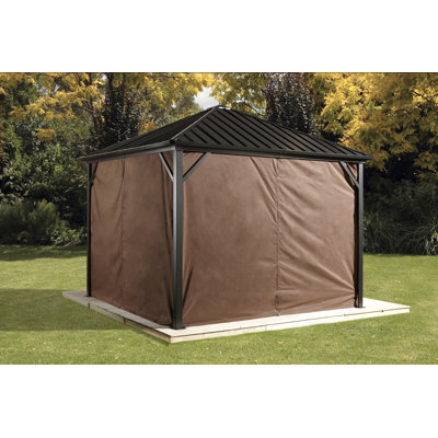 Rideaux Sojag Brown pour pavillon de jardin Dakota, polyester