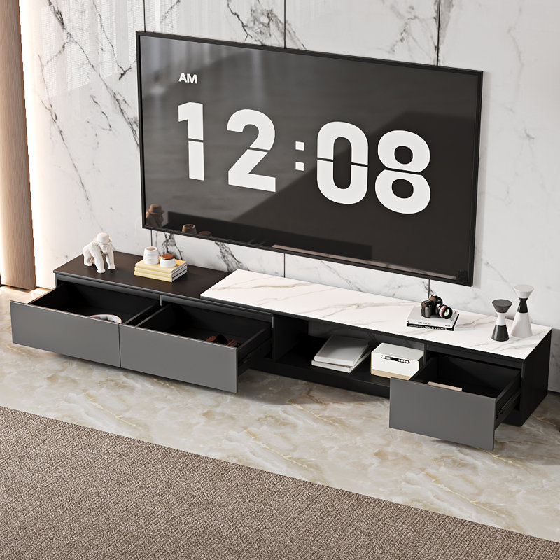 Extendable TV Stand For TVs Up To 85'' - 110'', Media Console With Storage Drawers