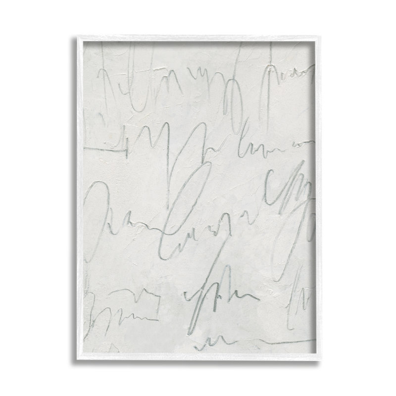 «Messy Script On Distress Surface Modern Abstract Composition» par - Impression, H 30 po x l 24 po x P 1,5 po