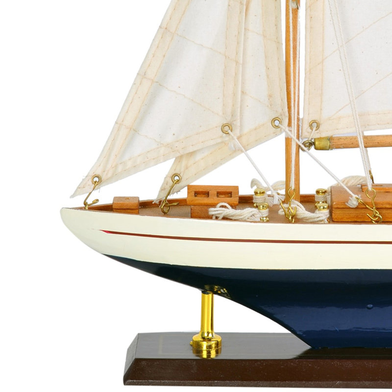 Lemuel Figurines & Sculptures, 35cm H x 6cm W x 25cm D, White/Blue