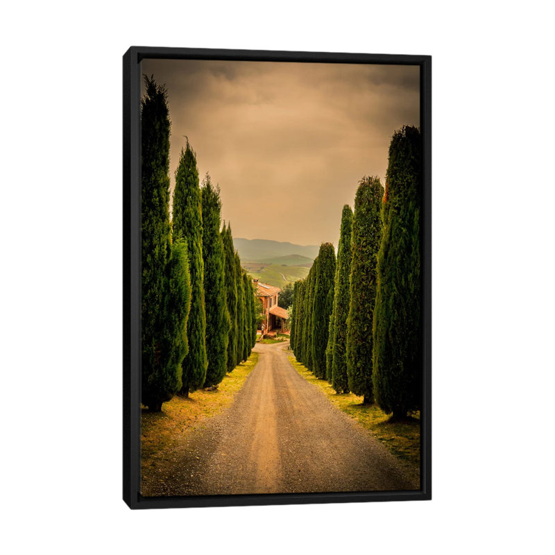 Val d’orcia, tuscany, impression sur toile, H 26 po x l 18 po x P 1,5 po, Toile avec cadre noir, Pas de tapis