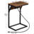 Ikeaka 23.6" End Table with Built-In Outlets