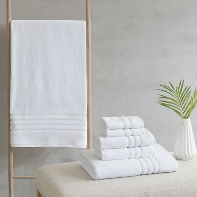 Ensemble 6 serviettes de bain antimicrobien durable