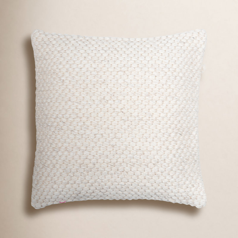 Sabirah Cotton Blend Throw Pillow, 22" x 22", Polyester/Polyfill