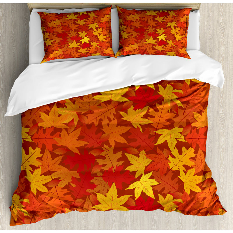 Canadiana Polyester Floral Duvet Cover, Queen Duvet Cover + 2 Pillow Shams