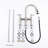 Brushed Nickel Bridge Kitchen Faucet With Pull-Down Spray, Dual Handle For Simple Water Control & Temperature Adjustment, 360 Rotating High Nozzle, Brass, Hardly Noticeable Splash- Aerator Tap Spray-67070420