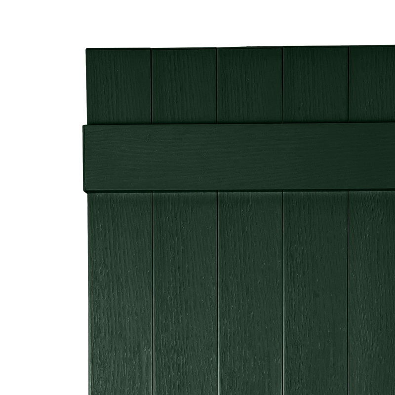 Persiennes personnalisées à 5 planches fermées, Vert héritage, 59"