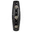 Vase à fleurs en bois sculpté à la main à motif de manguier noir 14 pouces