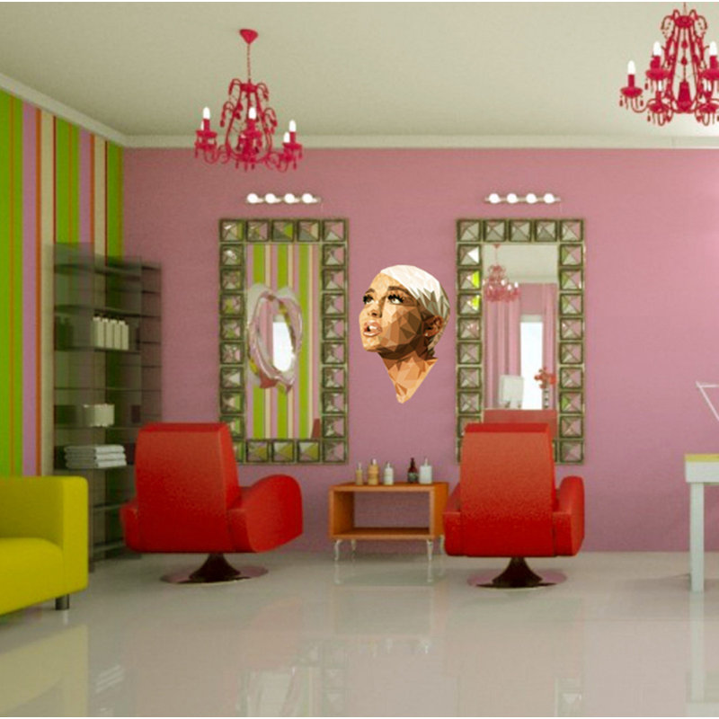 Adhésif décoratif polygonal stylish, H 22 po x 35 po