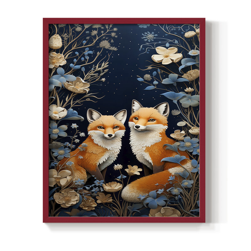 «ANIMALS Series CDL XXXVI», H 11 po x l 9 po, Rouge