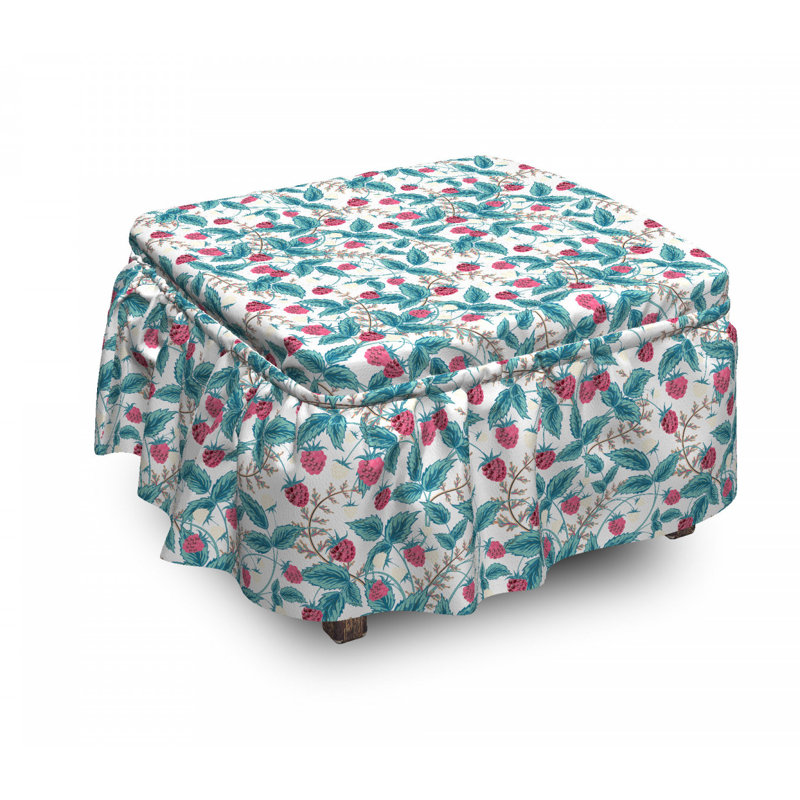 Housse pour repose-pieds raspberries spring season