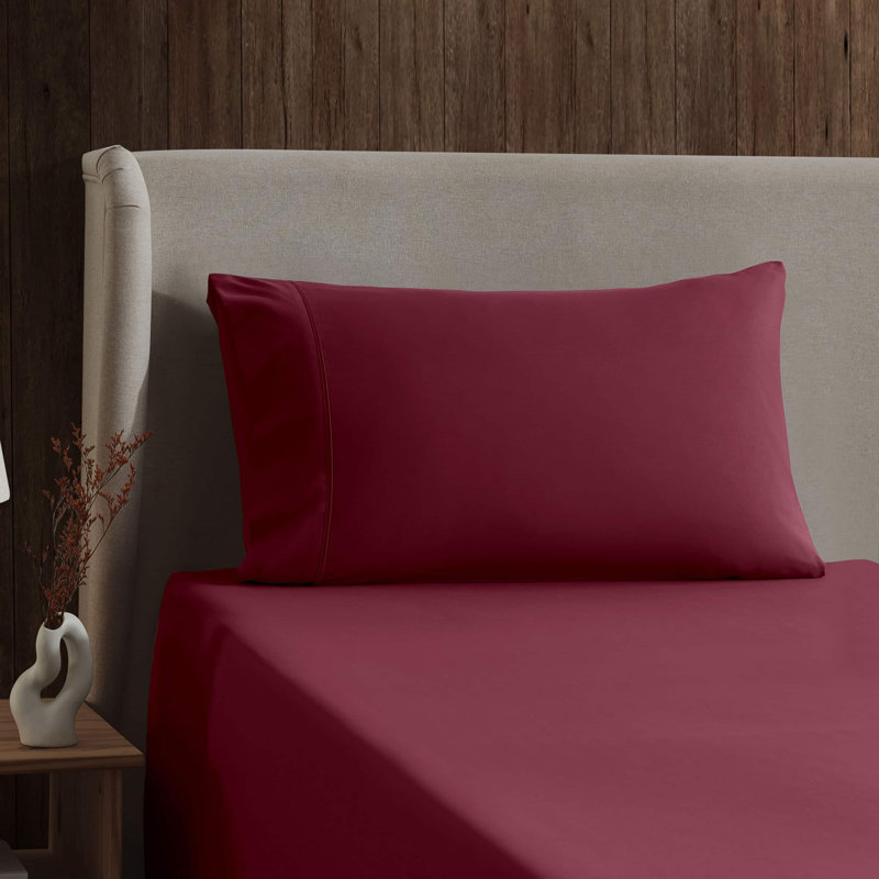 Ensemble de draps Luxury Collection Classic, Simple, Bordeaux