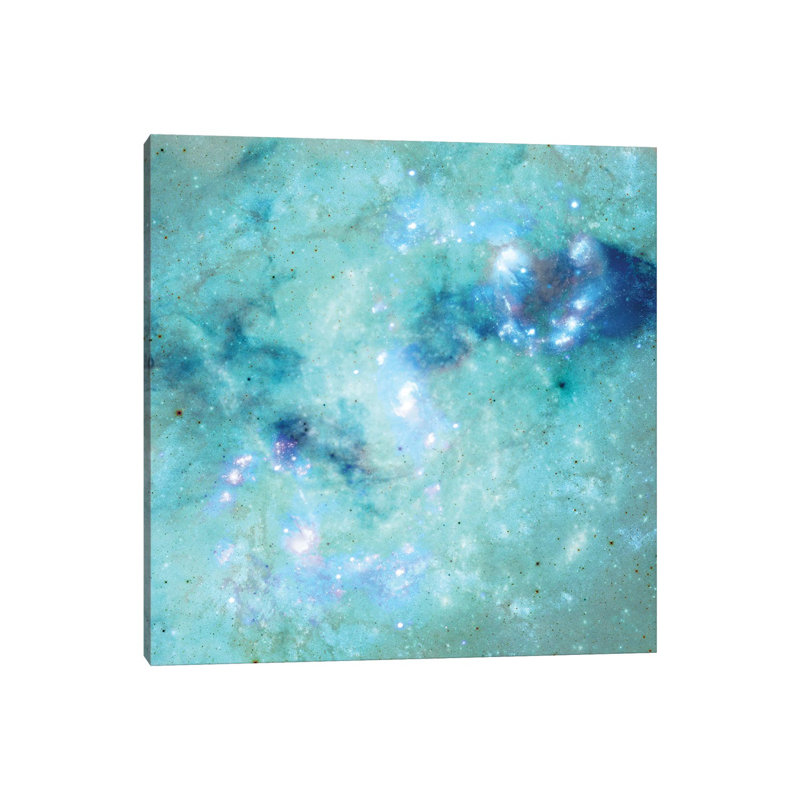 Blue Abstract Galaxy by Barruf - Wrapped Canvas Print
