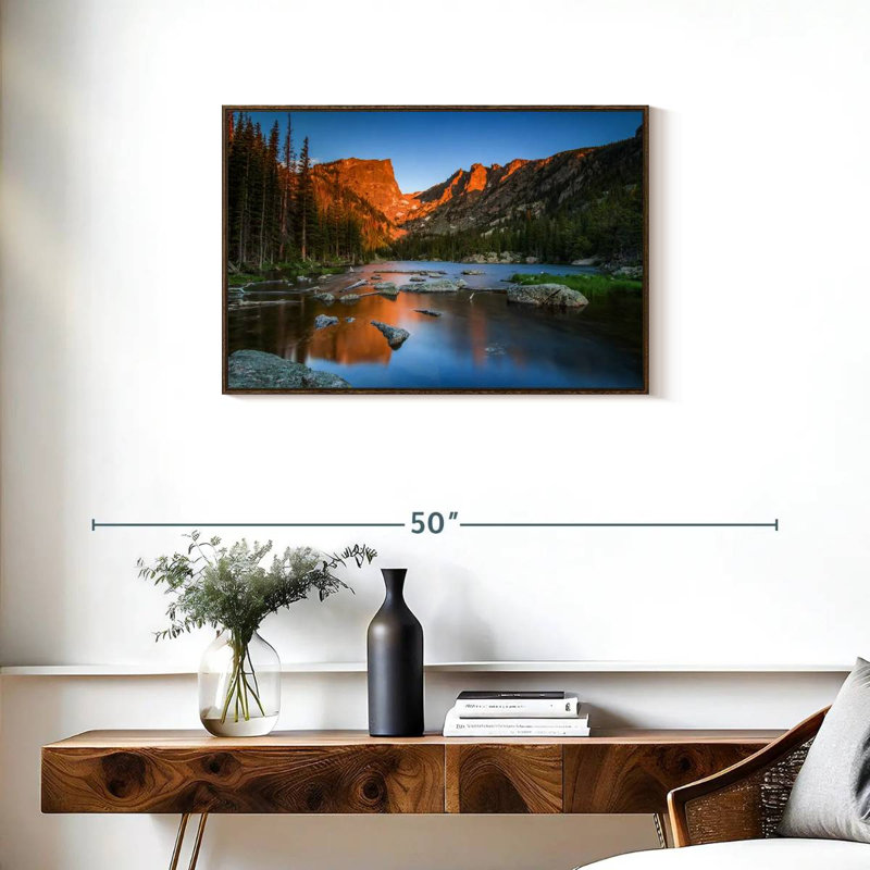 Paysage de rêve, Cadre flottant noyer, 31 po x 21 po
