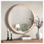 Miroir mural rond 30 po en bois massif blanc antique et rustique Boho pour meuble-lavabo, salon et entrée