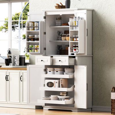 Armoire de cuisine de 71 po de hauteur avec 3 armoires coulissantes