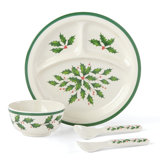 Lenox Holiday Children's 4-Piece Melamine Place Setting Set, Service for 1