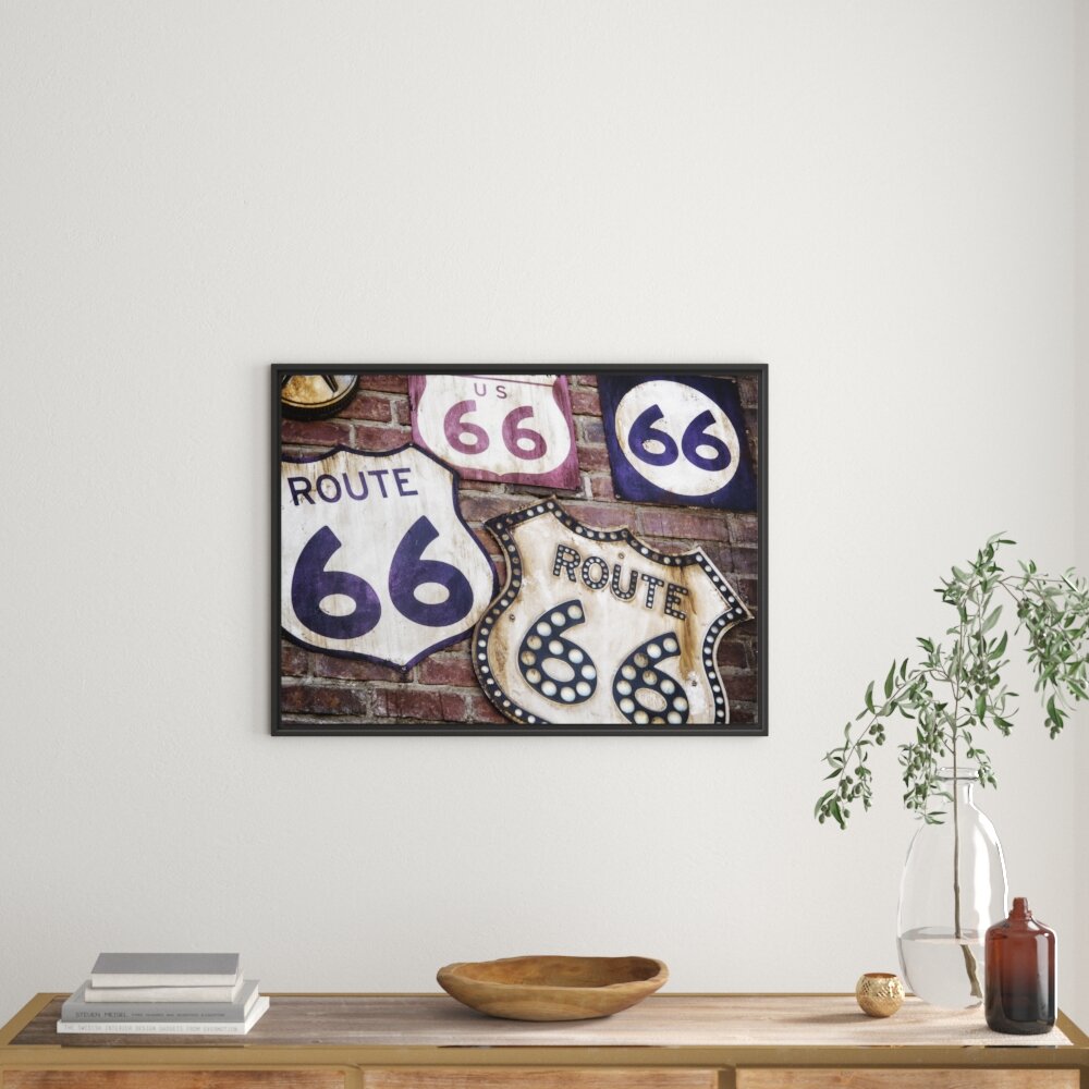 Gerahmtes Wandbild Route 66