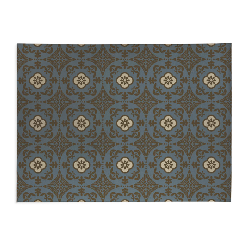 Tapis de cuisine à profil bas Sully, Brun, Rectangulaire 2 pi x 3 pi