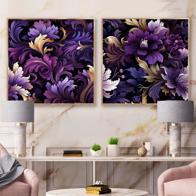 Lowestoft - Floral & Botanical Square Collage Set Of 2