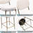29'' Upholstered Bar Stools Velvet Counter Stool With Backrest & Footrest Set Of 2 Round Dining Chairs For Kitchen(Creamy White)-690943884