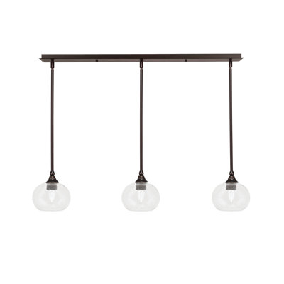 3 Light Stem Hung Linear Pendalier