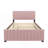 Full Size Velvet Upholstered Platform Bed with Twin Size Trundle-1489196489