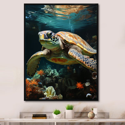 «Turtle Tranquility In The Ocean II», reproduction sur toile